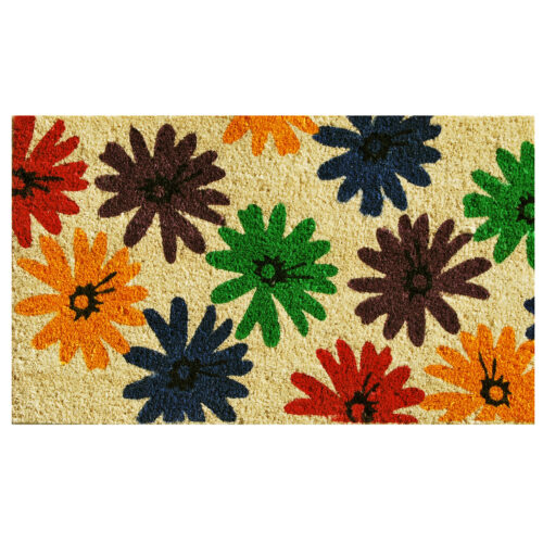 Colorful Daisies Doormat
