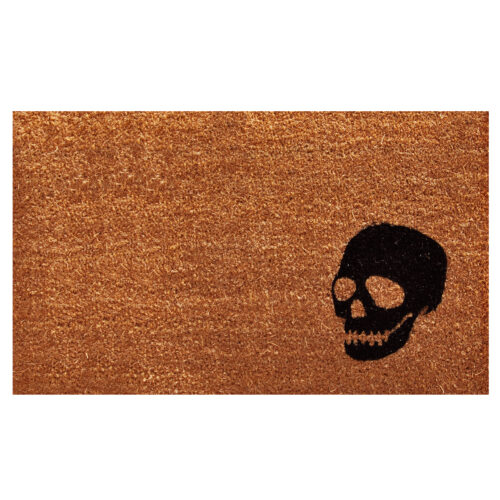 Black Skull Doormat