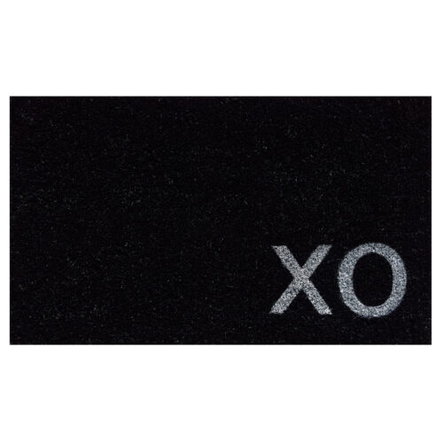 Black XO Doormat