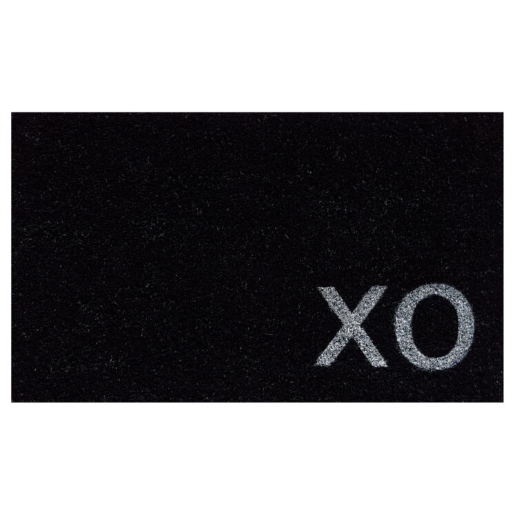 Black XO Doormat