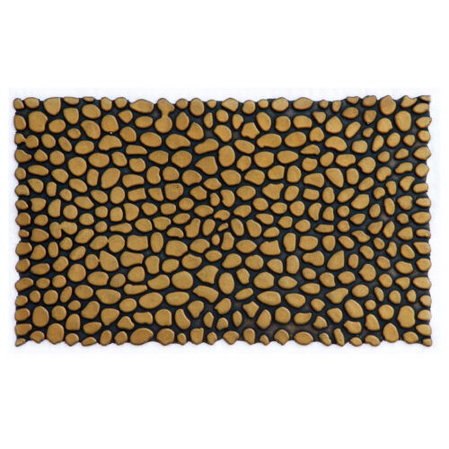 Pebbles Gold Rubber Doormat 18" x 30"