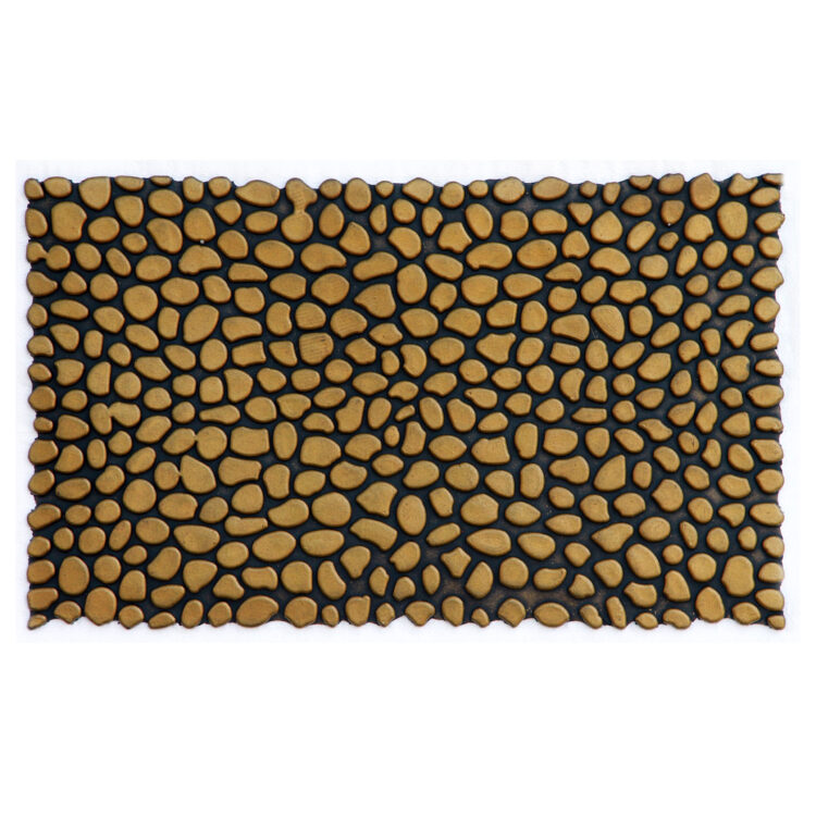 Pebbles Gold Rubber Doormat 18" x 30"