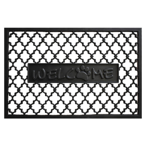 Rubber Welcome Paw Doormat