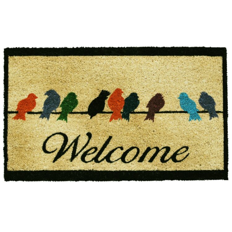 Birds on a Wire Doormat