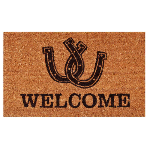 Horseshoe Welcome Doormat