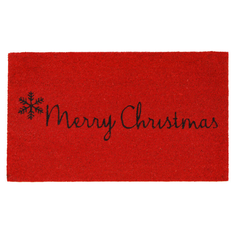 Red Merry Christmas Doormat